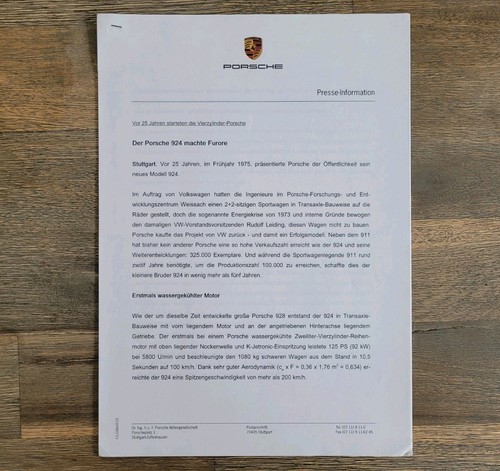 Porsche 924 944 968 - 924/944/968, jahre